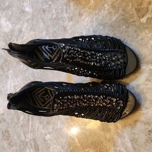 Sam Edelman 5" Black leather heels